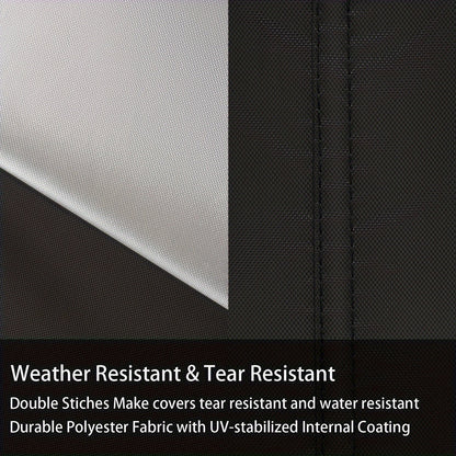 4 Piece Ultimate Waterproof Patio Furniture Cover Set – Durable Windproof Covers with Buckle Strap and Adjustable Drawstring for Sofa, Chairs, Coffee Table, Outdoor Living Room and Balcony Protection