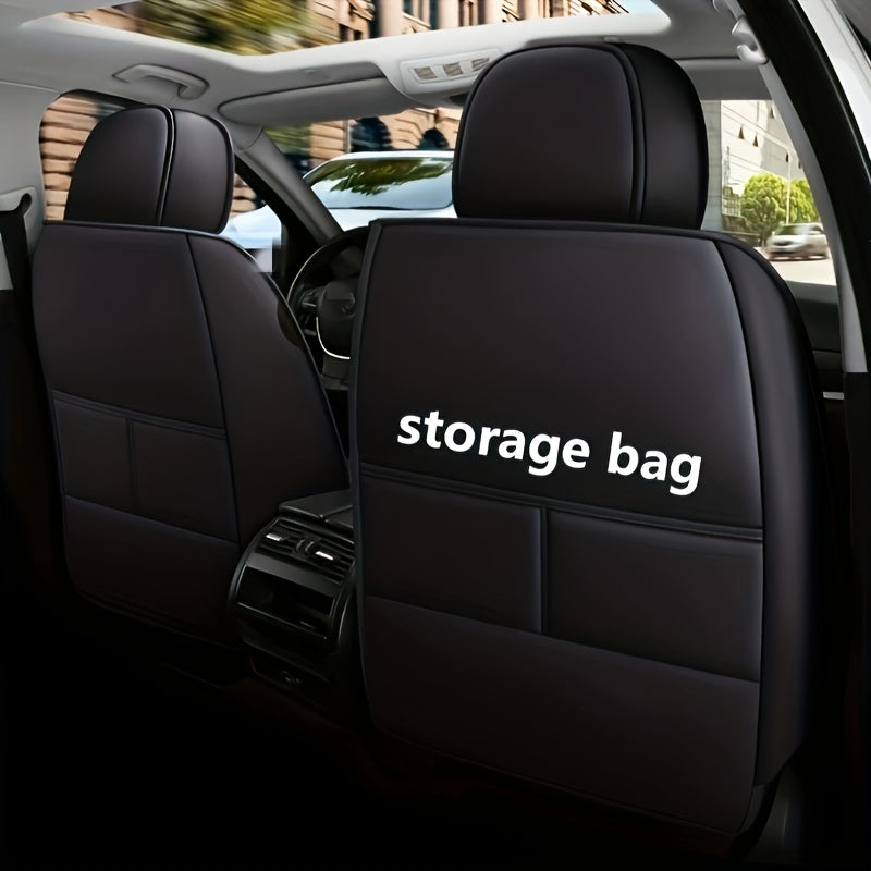 5 Seats Car Seat Cover – SUV Waterproof PU Leather Full Set Car Seat Cushion – Universal Fit for All Vehicles