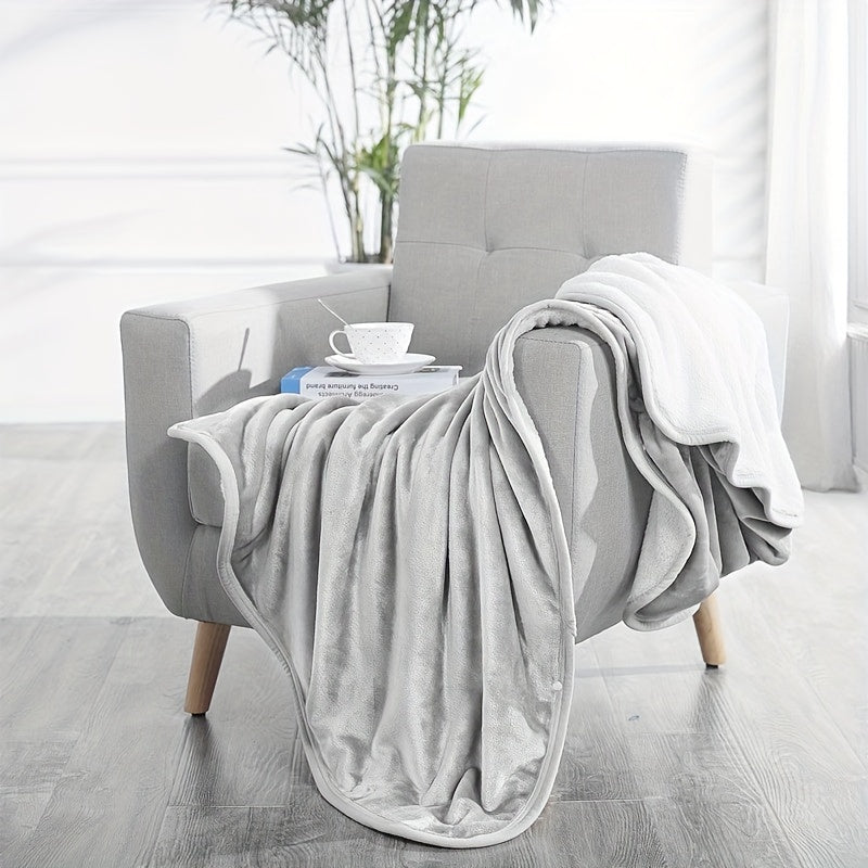Wearable Blanket – Double Flannel Sherpa Shawl for Nap and Office Use, Multi-Functional Cover for Waist and Legs