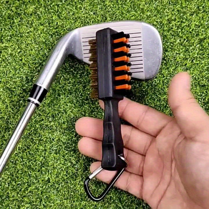 Golf Ball Cleaning Brush - Double-Sided Metal Bristles for Deep Cleaning, Essential Golf Accessories