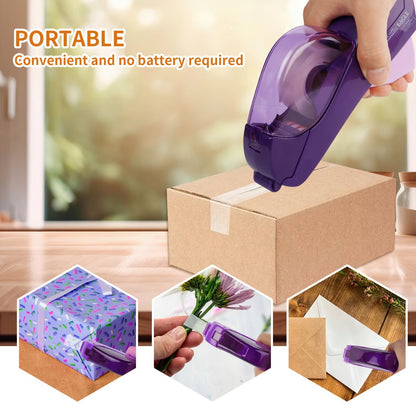 Automatic Tape Dispenser Gun – Includes 1 Roll of 0.5 Inch (12 mm) and 1 Roll of 0.75 Inch (19 mm) Tape – Single Handheld Design for Efficient Gift Wrapping – Perfect for Christmas and Home Use – Free Bonus Tapes