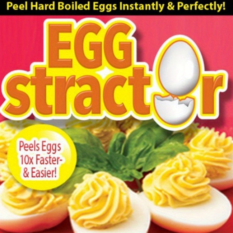 Egg Stractor – Ultimate Egg Peeler, 10x Faster & Easier for Perfectly Shelled Eggs, Kitchen Gadget