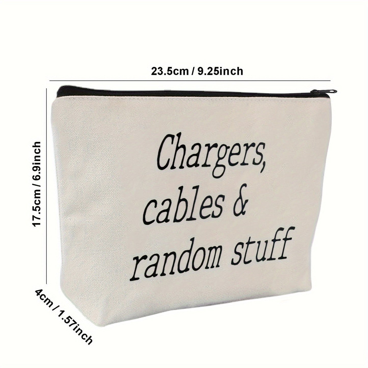 Polyester Cable Organizer Bag - Portable Storage Pouch for Chargers, Cables, and Accessories - Ideal for Electronics Essentials, Travel, and Gift Giving