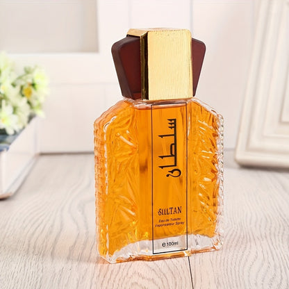 100ml SULTAN Luxury Eau De Toilette for Men - Fresh Floral Musk Fragrance, Long-Lasting, Middle Eastern Inspired - Ideal Gift for Dates and Daily Wear