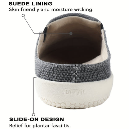 LazyStep Men's Trevor Orthopedic Slide Slipper - Arch Support for Comfort and Relief