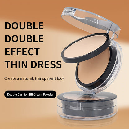 3 Color BB Cream Powder – Double-Layer Design for Oil Control and Concealing, Contains Plant Squalane for a Perfect Natural Makeup Look