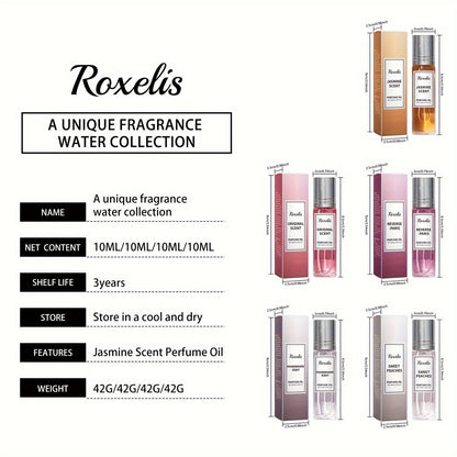 Set of 5 Intimate Partner Perfumes, Long-Lasting Romantic Fragrance Infused with Essential Oils, Unisex Men's & Women's Perfume for Enhanced Intimacy