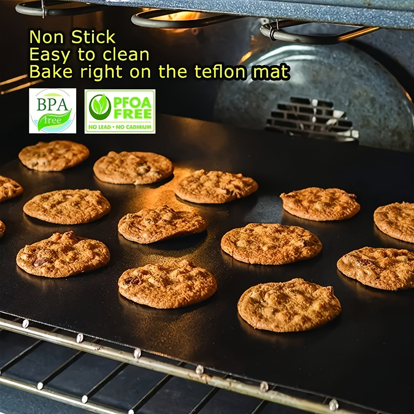 2-Pack Non-Stick Oven Mats – Heavy Duty, Reusable Liners for Electric and Gas Ovens – BPA and PFOA Free – Ideal for BBQ, Grilling, and Party Favors