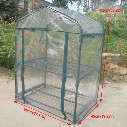 Mini Portable Greenhouse – PVC Garden Greenhouse for Outdoor Flower Plants, Warm Greenhouse ( Iron Stand Not Included )