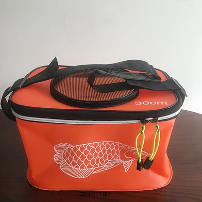 Spacious EVA Fishing Tackle Bag – Collapsible, Waterproof, Zipper Closure for Camping & Anglers