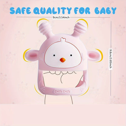 Silicone Baby Teething Toy - Never Drop Design, BPA Free, Rattling Teether for Infants 6-12 Months, Available in 1/2 Pack