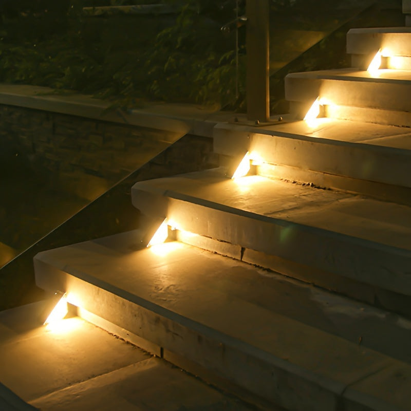 8pcs Solar LED Step Lights – Outdoor Deck and Landscape Lighting for Yard, Patio, Garden, Walkway, Driveway, Porch Decor