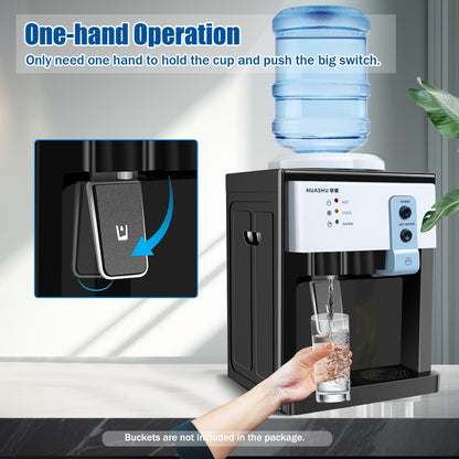 5 Gallon Top-Loading Electric Water Dispenser - Hot and Cold Water with Ice Heat Function, Freestanding for Home, Office, or Dormitory