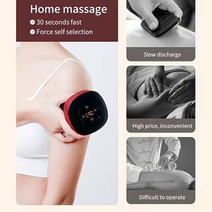 Wireless Large Suction Breathing Cupping Instrument - Intelligent Scraping Tool with Heating, Massaging, and Electric Suction - Easy-to-Use, Portable Design for Household Use