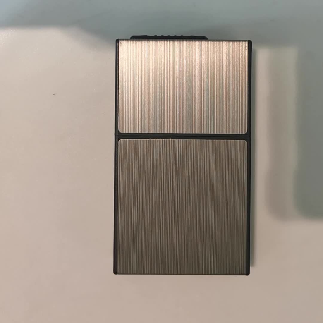 2-in-1 USB Rechargeable Lighter and Cigarette Case - Stylish Men's 20-Cigarette Holder, Moisture-Proof and Durable