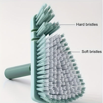Triangle Floor Brush – Long Handled Hard Bristled Brush for Wall Corners, Ceramic Tiles, and Bathroom Cleaning