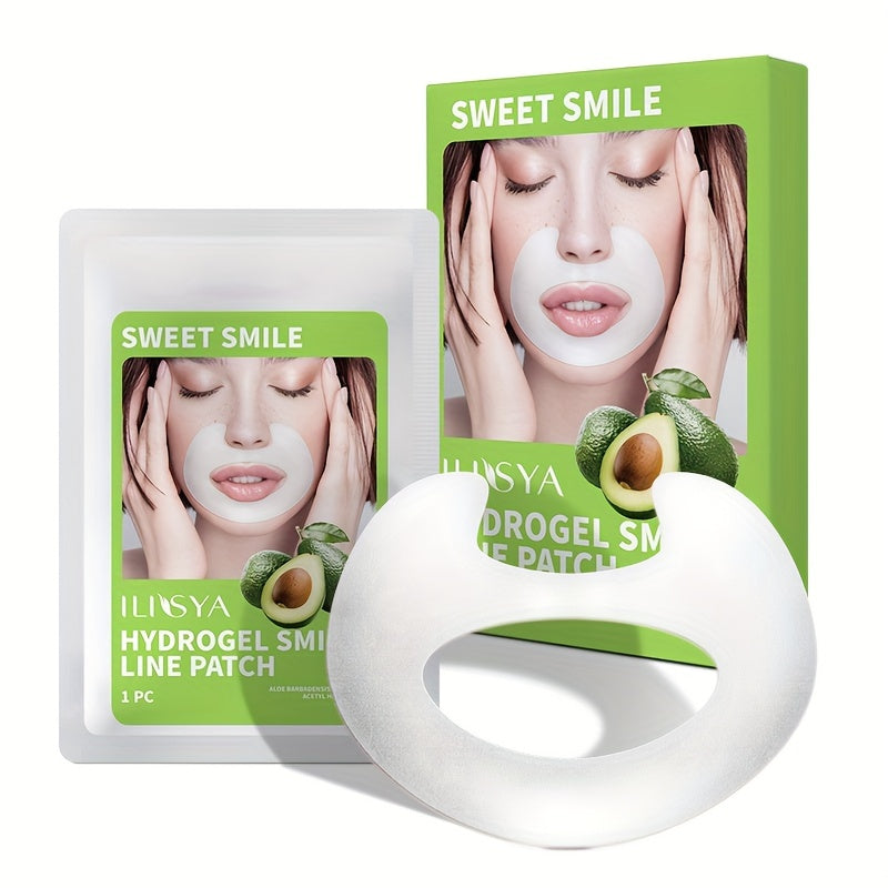 ILISYA Smile Line Patch - Aloe Vera and Niacinamide Gel Mask for Nourishing, Moisturizing, and Firming Facial Skin