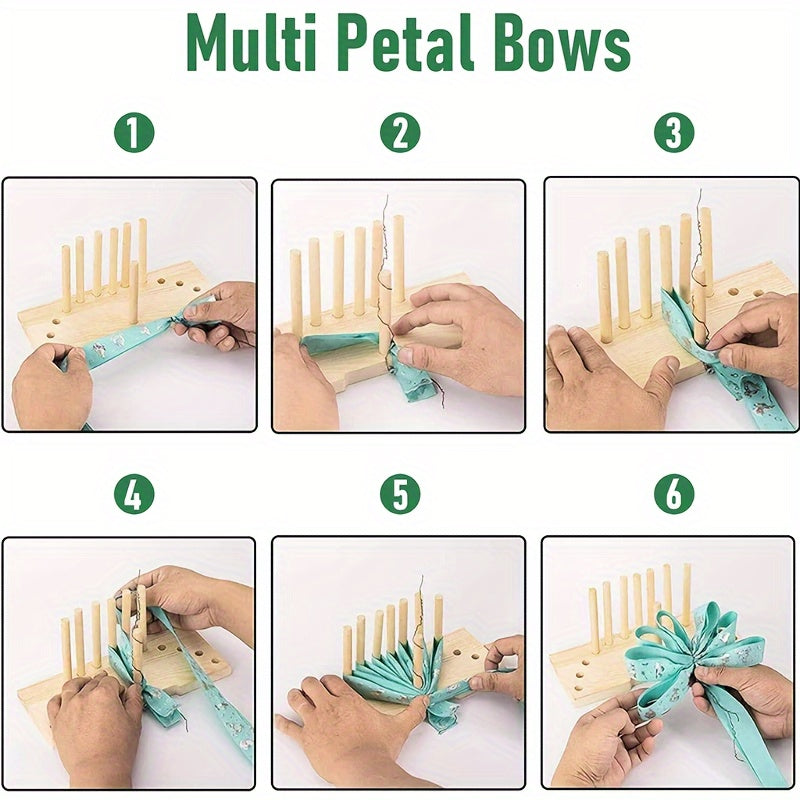 Wooden Bow Making Tool – Festival Wreath Maker for Crafting Decorative Bows