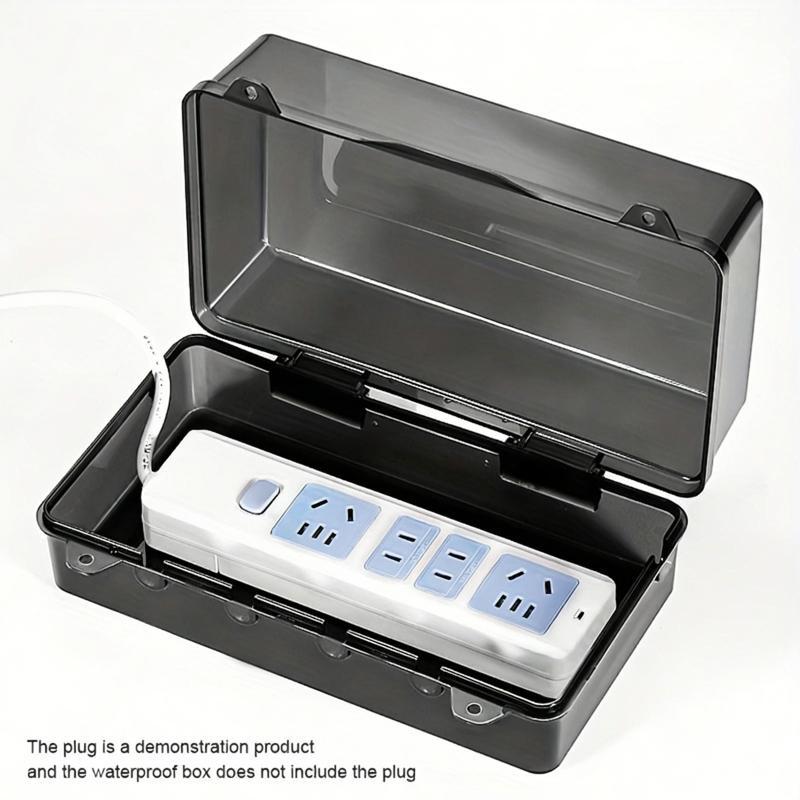 Durable Weatherproof Electrical Box – Waterproof Power Cord Enclosure for Timers, Extension Cables & Transformers, ABS Resin Cover