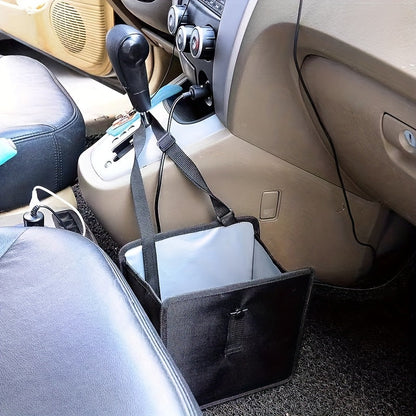 Hanging Car Trash Bag – Premium Waterproof Garbage Organizer, 1.65 Gallon Capacity Litter Bag