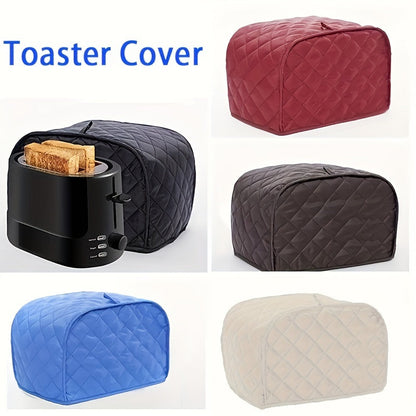 Toaster Cover - Quilted Polyester Fabric for 2 and 4 Slice Toasters - Dust-Proof with Fingerprint Protection, Fits Most Standard Models