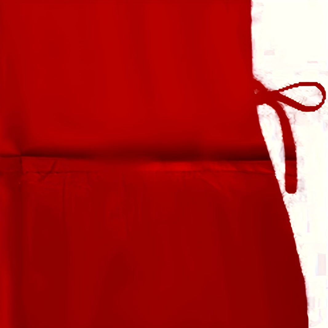 Vest Style Side-Tied Apron with Pockets – Polyester, 68cm Length x 48cm Width, Ideal for Kitchen and Dining Room Use