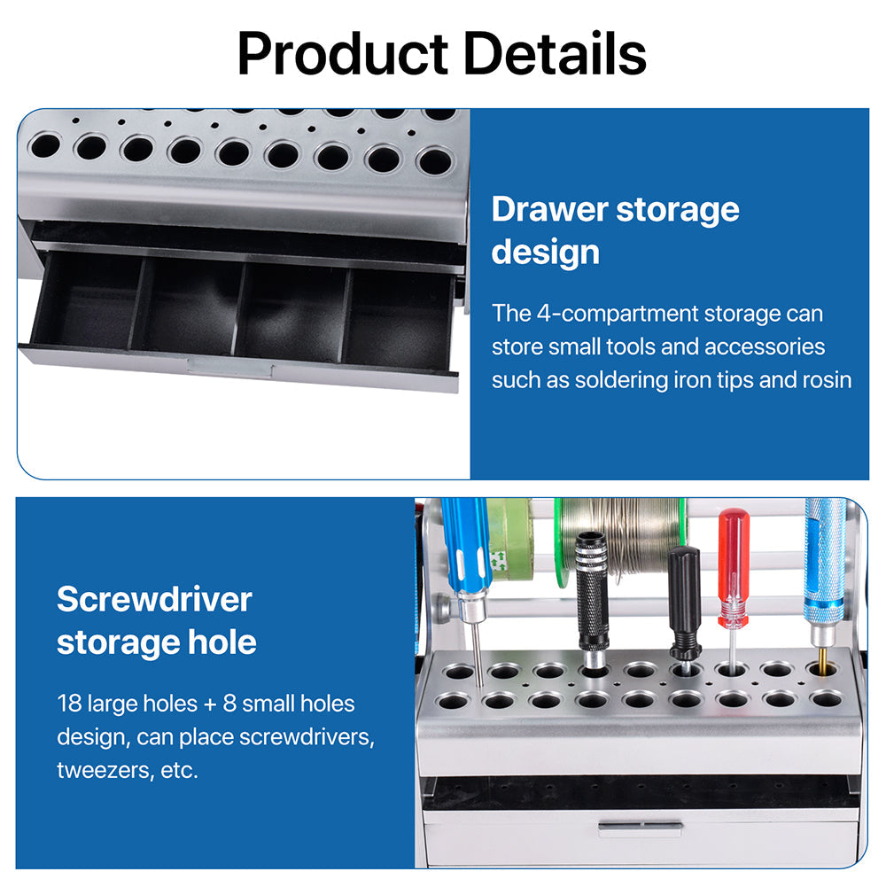 9IMOD Screwdriver Storage Rack – Multifunctional Organizer for RC Repair Tools, Hex & Cross Driver Desktop Stand