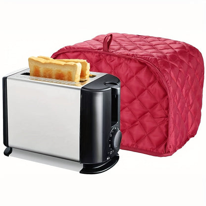 Toaster Cover - Quilted Polyester Fabric for 2 and 4 Slice Toasters - Dust-Proof with Fingerprint Protection, Fits Most Standard Models