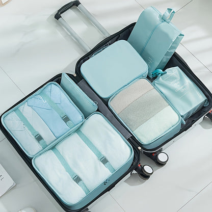 7PCS Large Capacity Travel Organizer Set - Premium Nylon Packing Cubes with Storage Pouch - Lightweight, Durable, and Easy to Use for Vacation and  Travel
