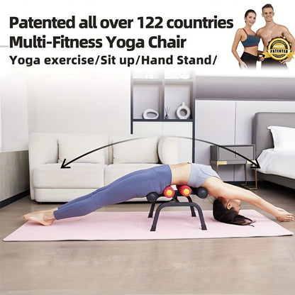 Back Stretching Machine - Ab Workout Equipment, Squat and Rowing Machine, Core Strength Trainer for Full Body Exercise, Fitness Yoga Chair, Sit-Up and Push-Up Machine, Ideal Halloween and Christmas Gift