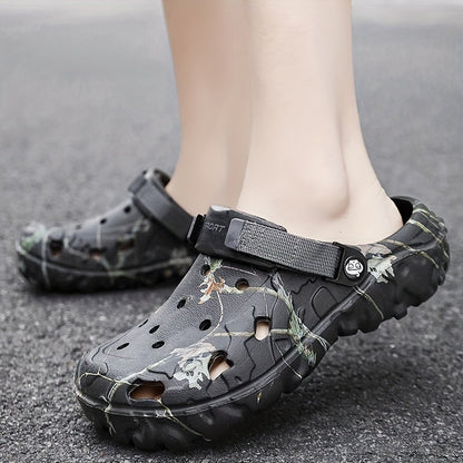 Men's EVA Clogs - Vibrant Color, Hollow Out Design, Ultra-Comfy Fit, Slip-Resistant Soles, Feather-Light Construction - Durable Casual Wear for Outdoor and Relaxation
