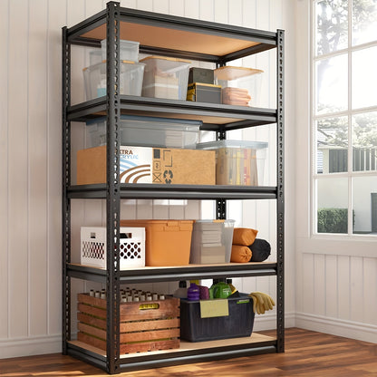 2000LBS Heavy Duty Garage Shelving – 5 Tier Metal Storage Shelves, Adjustable Unit 35.5"W x 72"H x 15.8"D for Basement, Pantry, Utility Rack