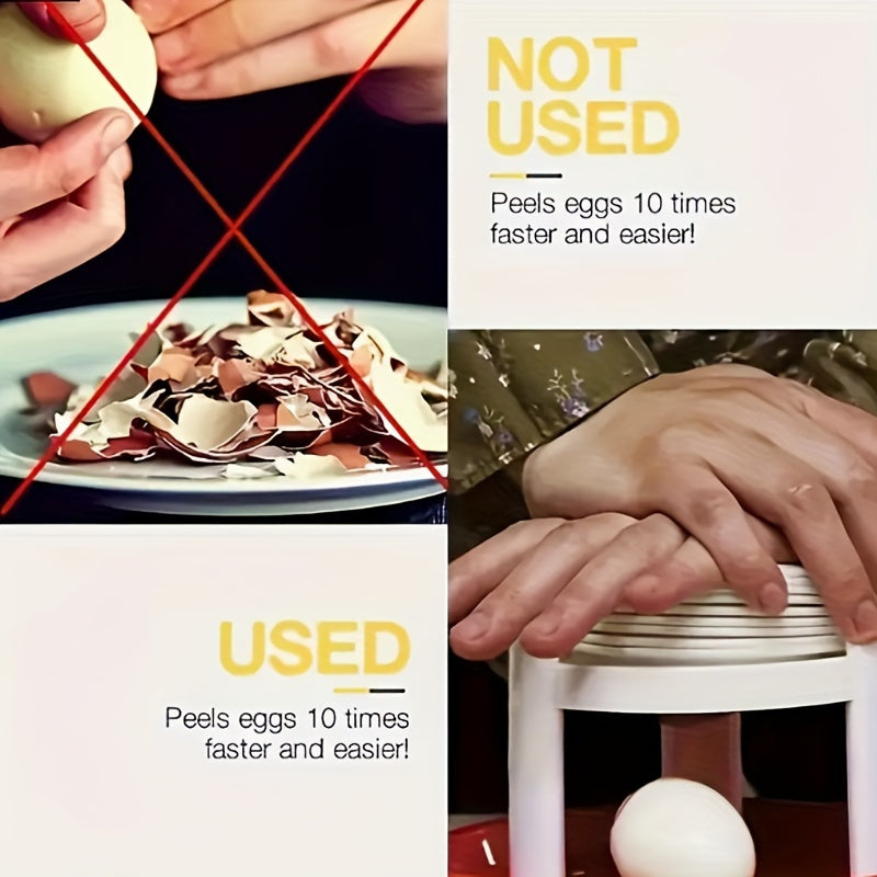 Egg Stractor – Ultimate Egg Peeler, 10x Faster & Easier for Perfectly Shelled Eggs, Kitchen Gadget