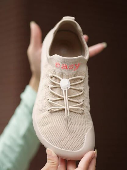 Women's Wide Toe Box Knit Sneakers: Comfortable Casual Walking Shoes