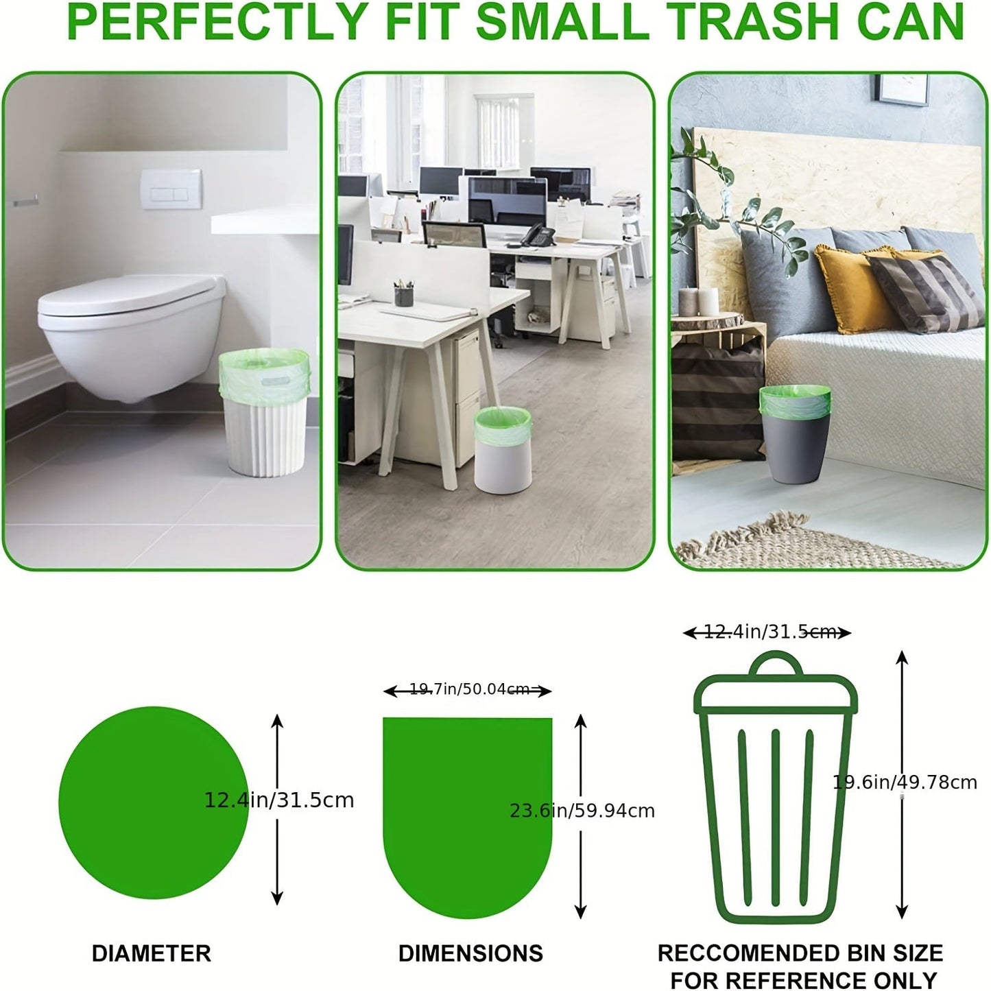 45pcs/3rolls Small Drawstring Trash Bags – 4 Gallons, 15 Liters Plastic Garbage Bags for Bathroom, Bedroom, Office, Restroom – Ideal for Home and Office Use
