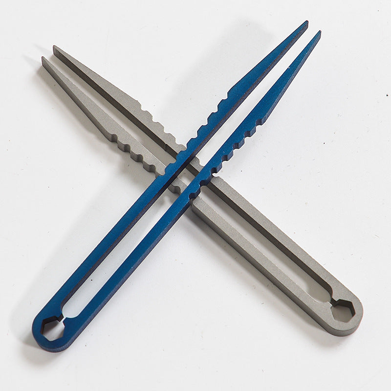 Titanium TC4 Clip Tweezers – Multipurpose EDC Pocket Tool for Outdoor, Camp & Maintenance | 6 Colors