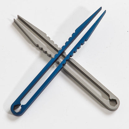 Titanium TC4 Clip Tweezers – Multipurpose EDC Pocket Tool for Outdoor, Camp & Maintenance | 6 Colors