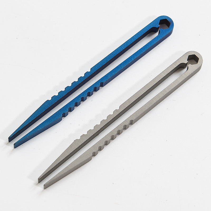 Titanium TC4 Clip Tweezers – Multipurpose EDC Pocket Tool for Outdoor, Camp & Maintenance | 6 Colors