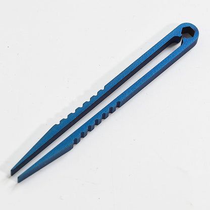Titanium TC4 Clip Tweezers – Multipurpose EDC Pocket Tool for Outdoor, Camp & Maintenance | 6 Colors