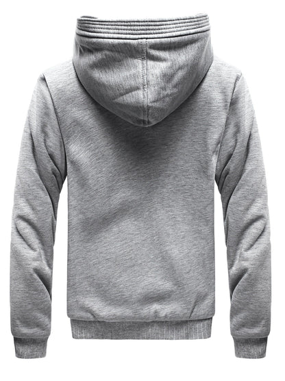 Winter Warm Fleece Zipper Hooded Jacket – Color Block Casual Hoodie – Women's Clothing