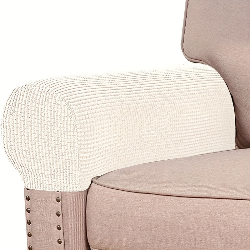 2PCS Spandex Armchair Slipcovers – Stretch Armrest Covers for Chairs and Sofa, Non-Slip Furniture Protector for Bedroom, Office and Living Room