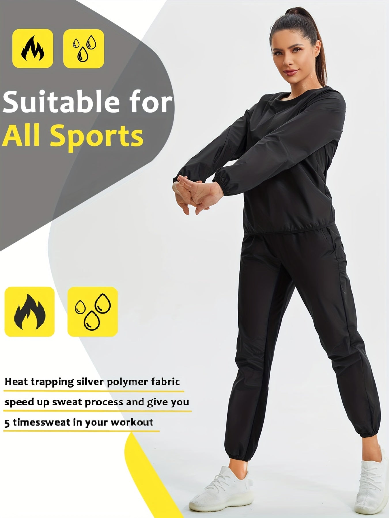 GOTOLY Sauna Jacket for Women – Durable Weight Loss Upper Body Trainer and Trimmer Workout Sweat Jacket