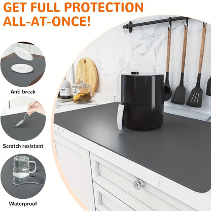 Extra Large Super-Sized Silicone Baking Mat - Heatproof, Easy Clean, Waterproof, Anti-Slip Grip, Durable Table Protector for Pastry, Dining and Desk, Stylish Kitchen Decor