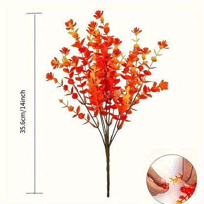 4pcs UV Resistant Artificial Autumn Flowers – Fall Home Decor for Thanksgiving and Holiday Celebrations