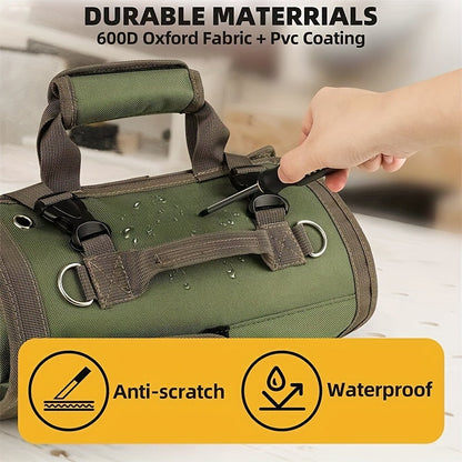 Tool Kit Set – Heavy-Duty Organizer with Portable Storage Box, 2 Detachable Zipper Bags – Mini Bag for Electricians & Mechanics