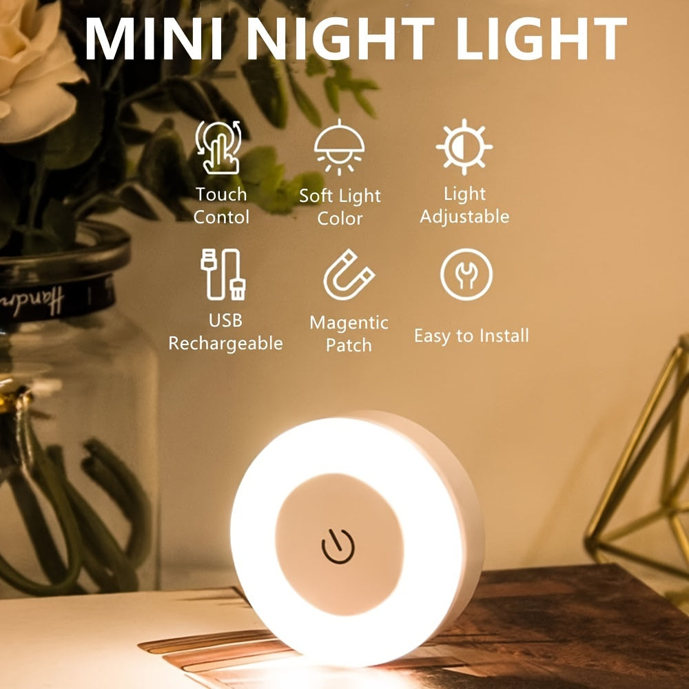 LED Touch Night Light – Dimmable Decorative Light for Bedroom, Aisle, Washroom, Living Room, Wardrobe and Cabinet (Warm/White Light)