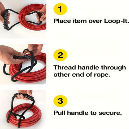 Nylon Hose Reel with Handle - 24-Inch Collapsible Garden Hose Organizer, Space-Saving Tubing Holder for Home, Garage, Boat and RV, Ideal for Outdoor, Camping and Construction Use