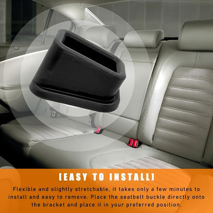 2-Pack Silicone Seat Buckle Holder Set – Car Buckle Booster for Easy Access – Compatible with Most Cars – Interior Accessories