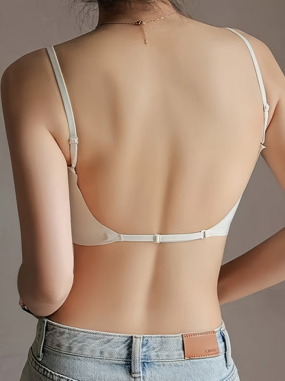 2pcs Seamless U-Backless Sports Bra Set - Breathable, Comfortable Crop Top with Adjustable Straps for Yoga and Fitness