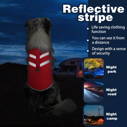 Water Safety Dog Life Jacket – Reflective and Adjustable Pet Flotation Vest with Handle and D-Ring, Polyester, Snap Button/Hook and Loop Closure – Hand Wash Only, for Small to Large Breeds
